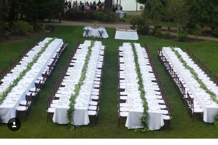 Outdoor reception setup