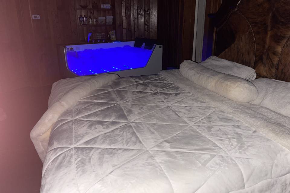 Honeymoon suite massage tub