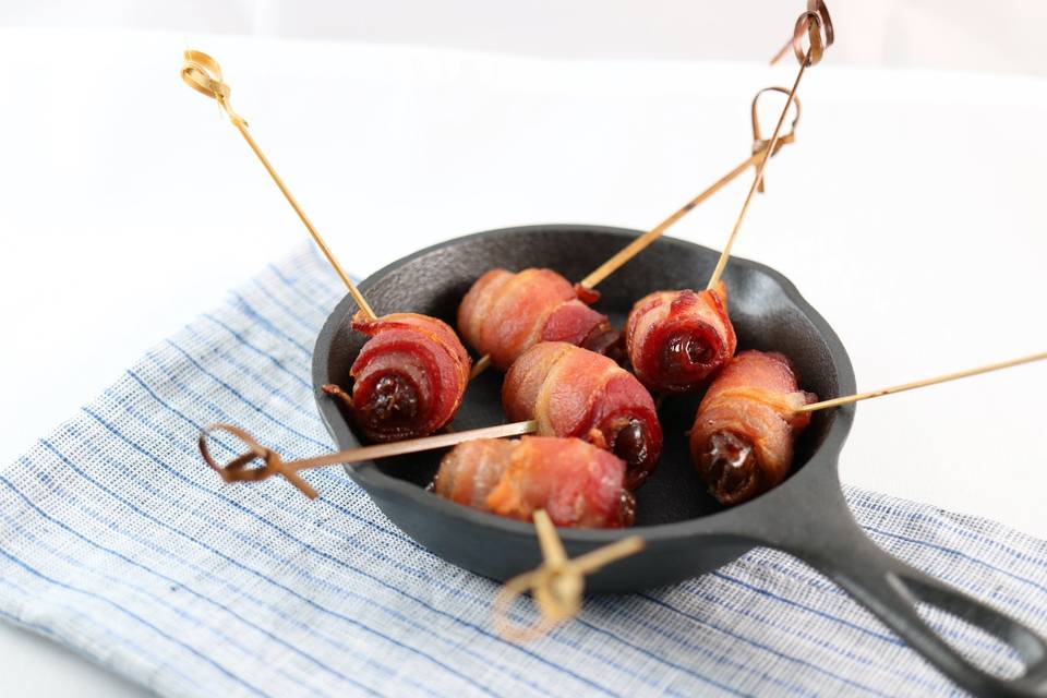 Bacon wrapped dates