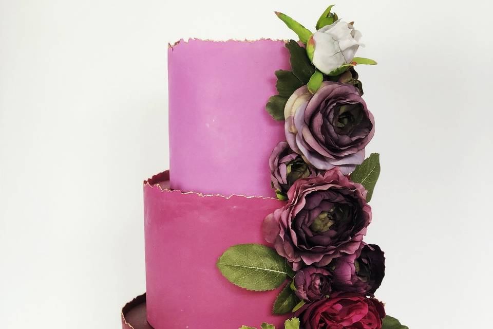 Purple Ombre with Flowers