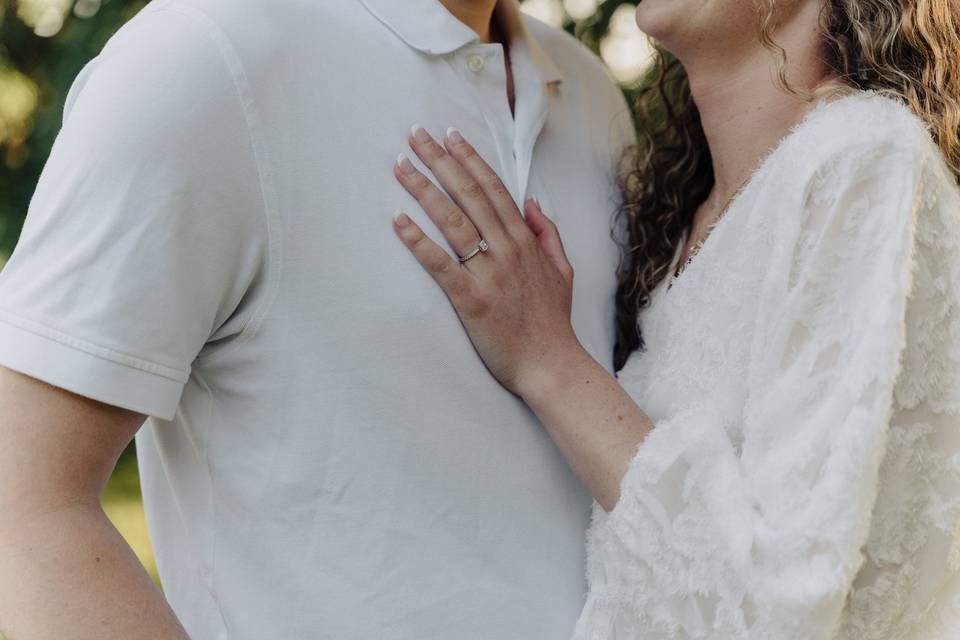 Engagement ring closeup