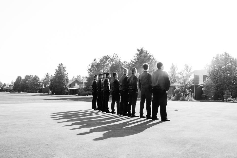 Groom and his groomsmen