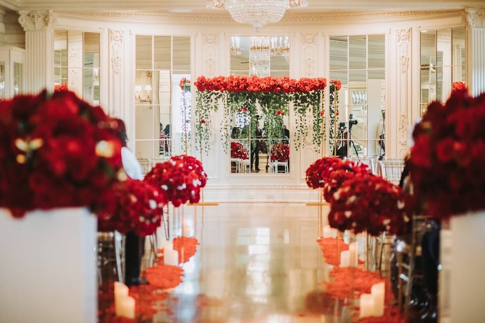 Red Roses and baby's breath