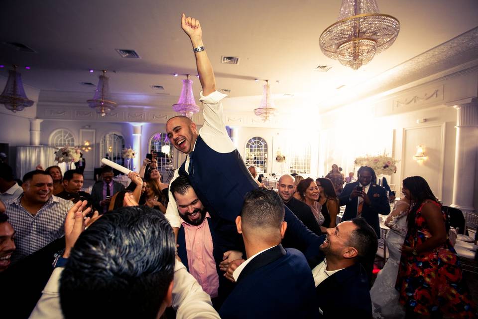 Groom dancing