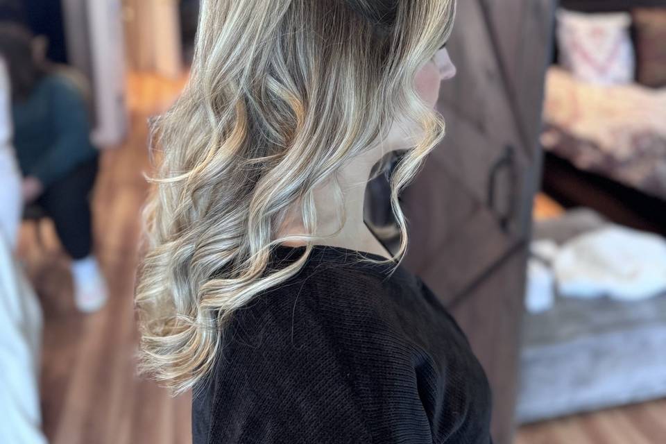 Half up with volume