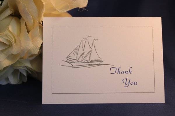 nautical thank you card