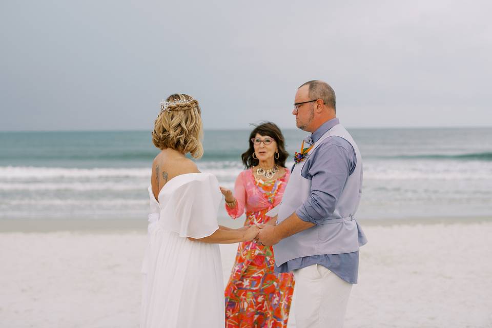 Beach elopement