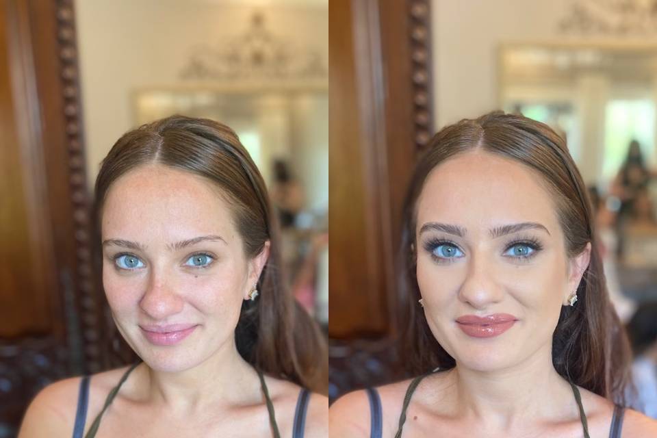 Before & after makeup