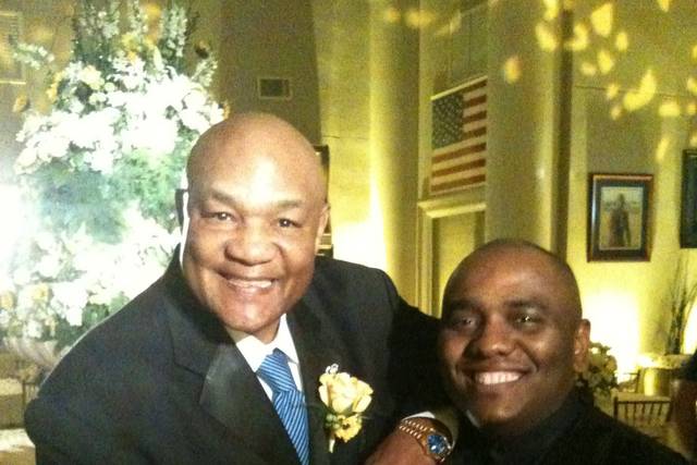 Tony with George Foreman at his Daughter's Wedding Reception
