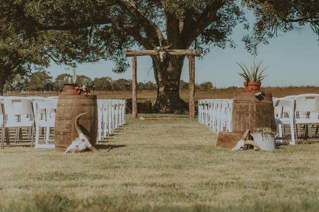 One of outdoor ceremony areas