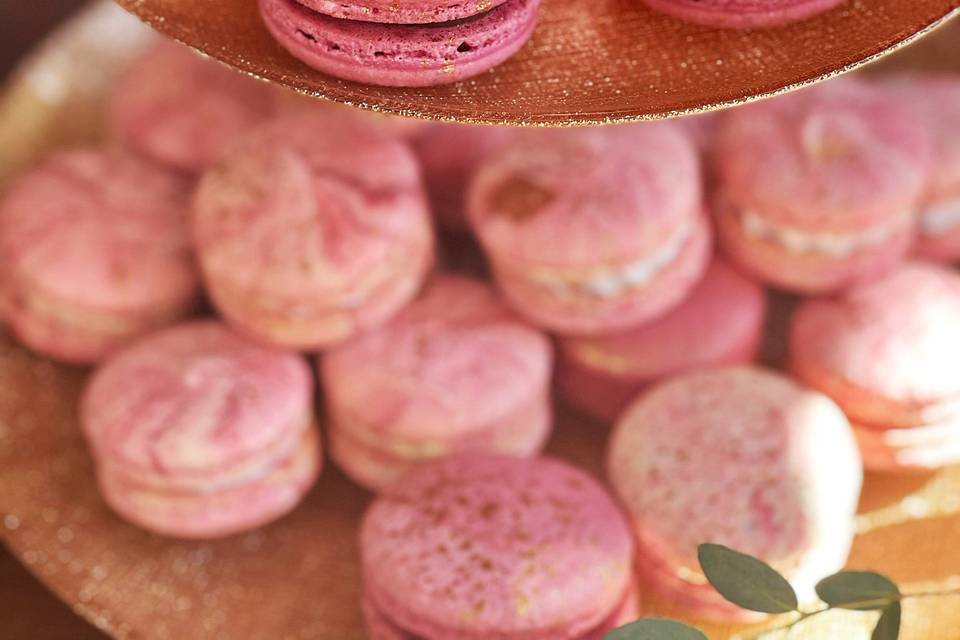 Macarons in pink