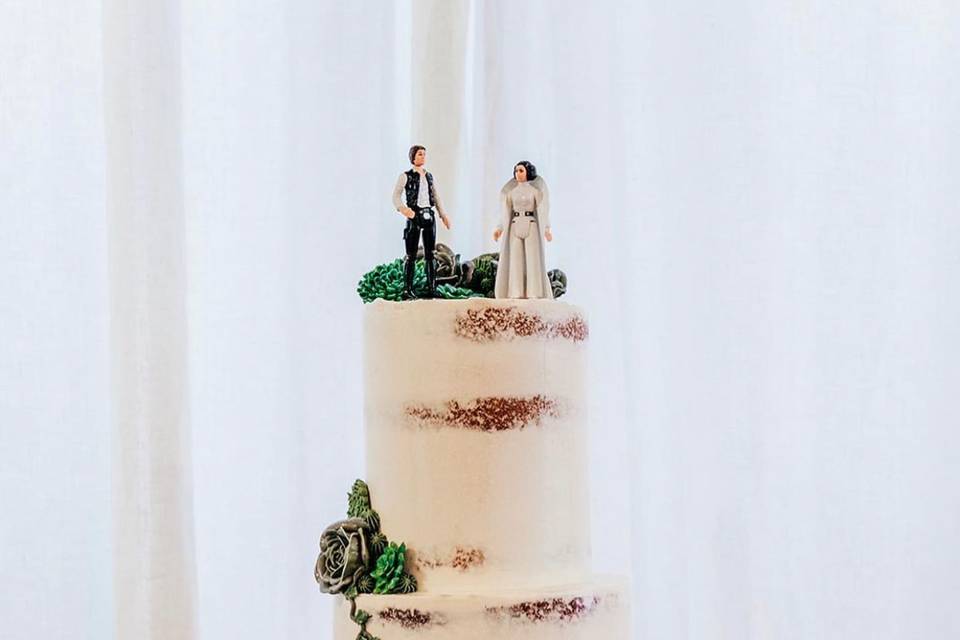 Succulent wedding cake