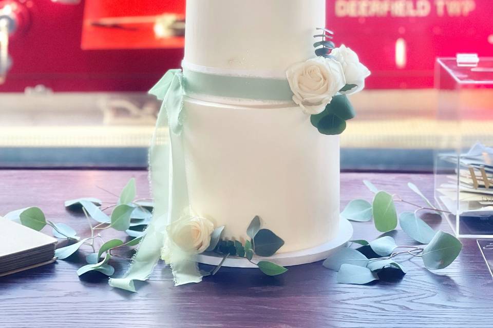 Ribbon Wedding Cake
