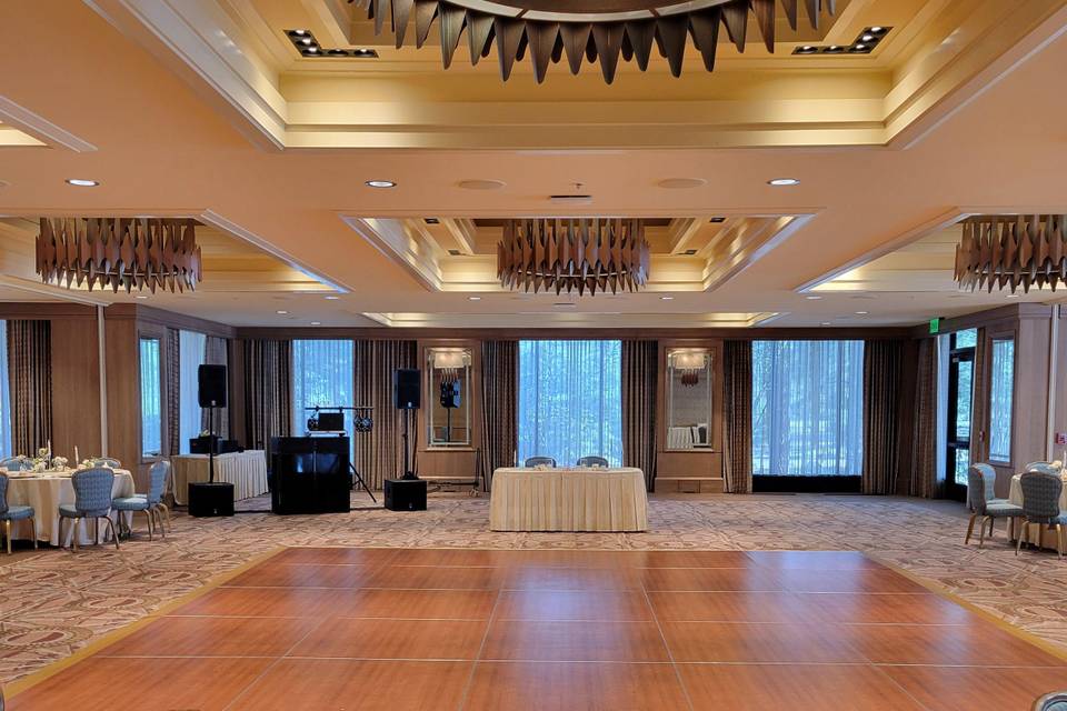 Ballroom ready for the party