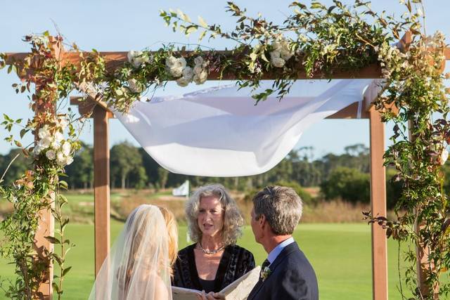 Outdoor wedding ceremony