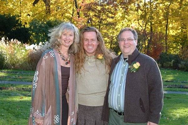 Couple and the officiant