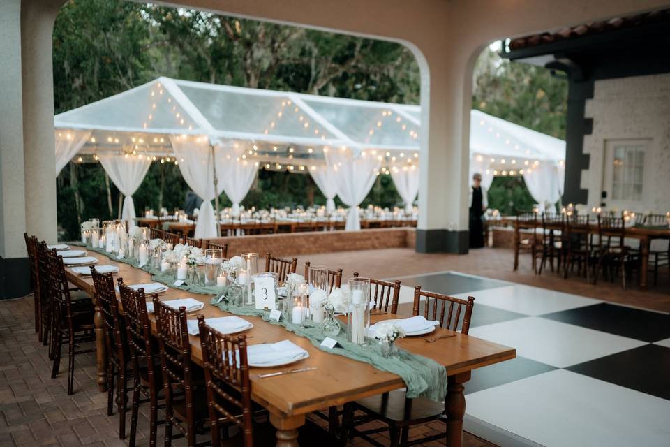 Reception with tent