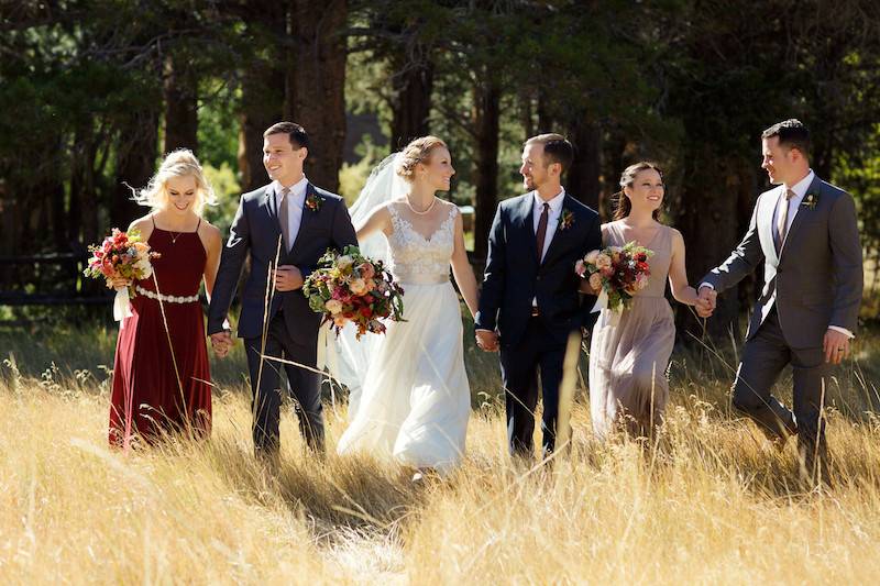 Newlyweds and their guests