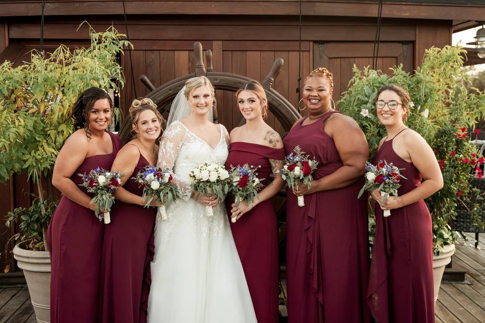 Bridesmaids on Moshulu