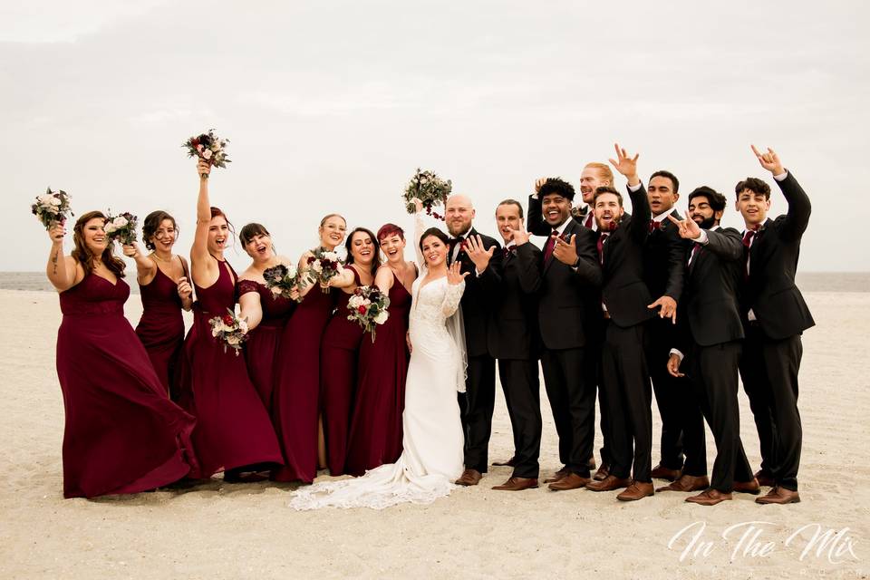 Beach Bridal Party