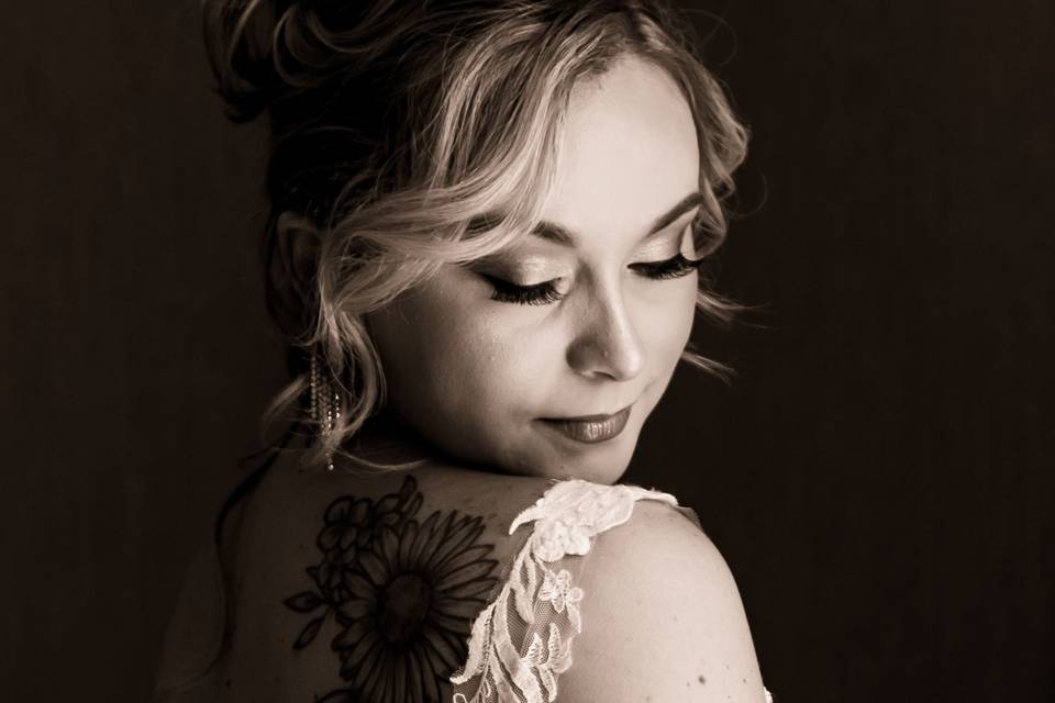 Bride getting ready