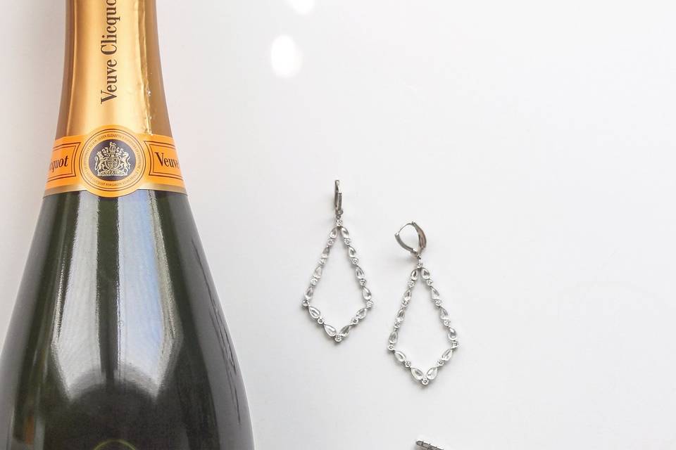 Jewelry and champagne