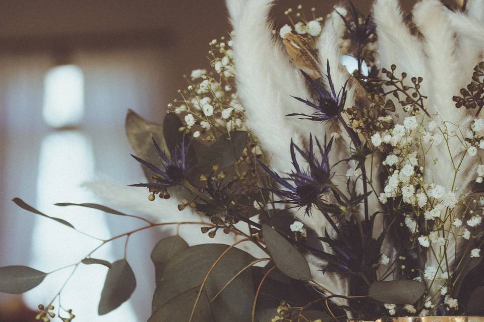 Table setting in Ballroom.