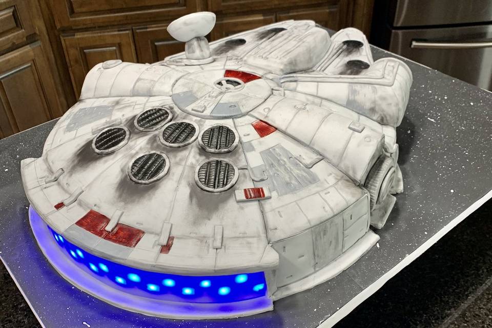 Millennium Falcon with lights