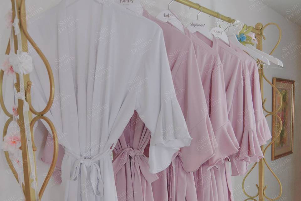 Garment Rack with Robes