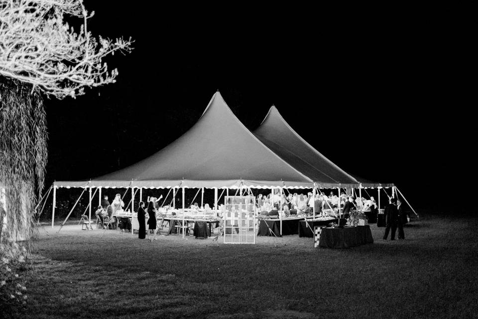 Pole Tent at Night