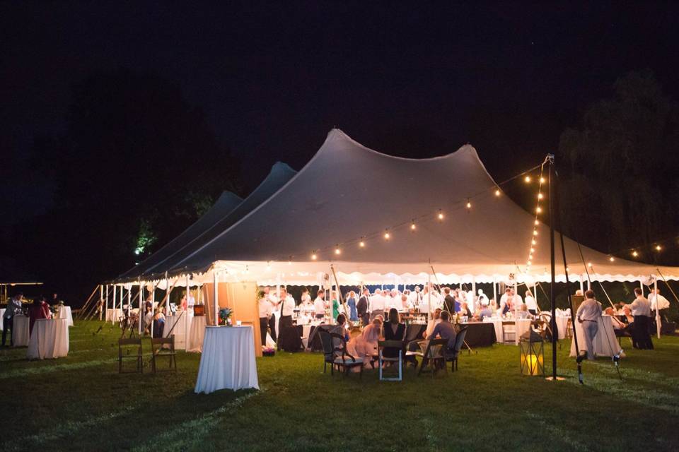 Twin Pole Tent at Night