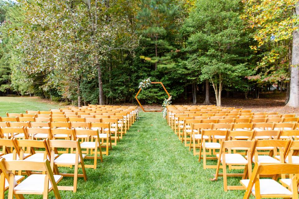 Natural Garden Ceremony Chairs