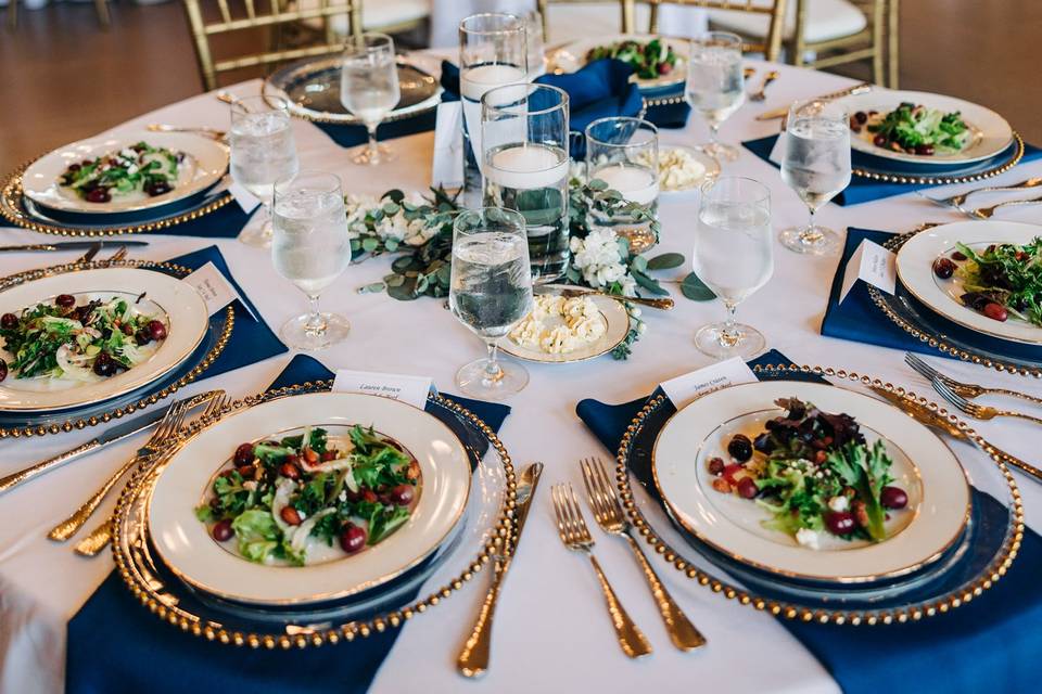 Blue, White & Gold Wedding