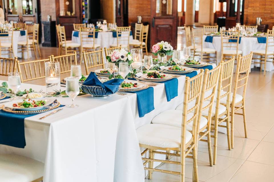 Blue, White & Gold Wedding