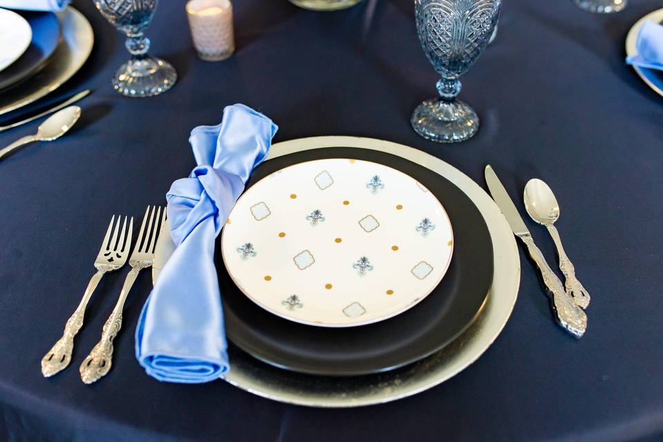 Blue and Black Wedding