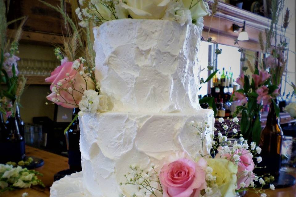 Two Tier Cake 39 - Floral Bouquet - Aggie's Bakery & Cake Shop