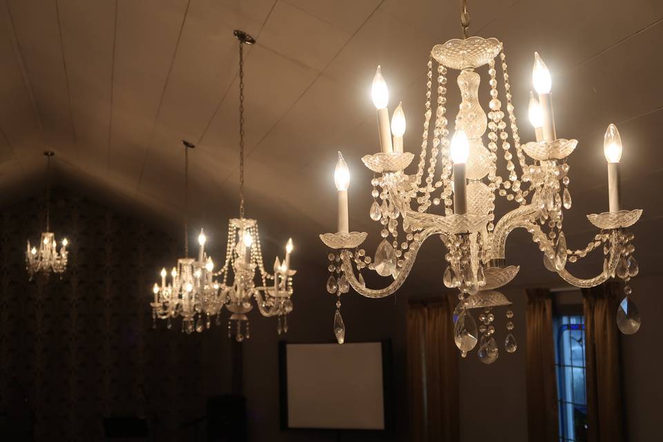 Grand hall chandeliers