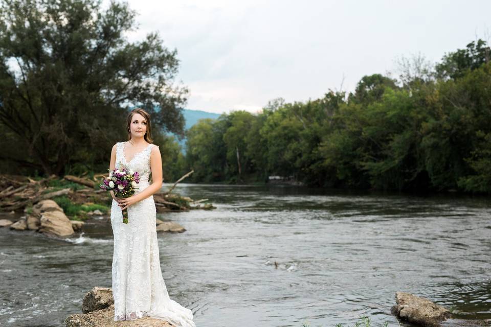 Bridals by the river