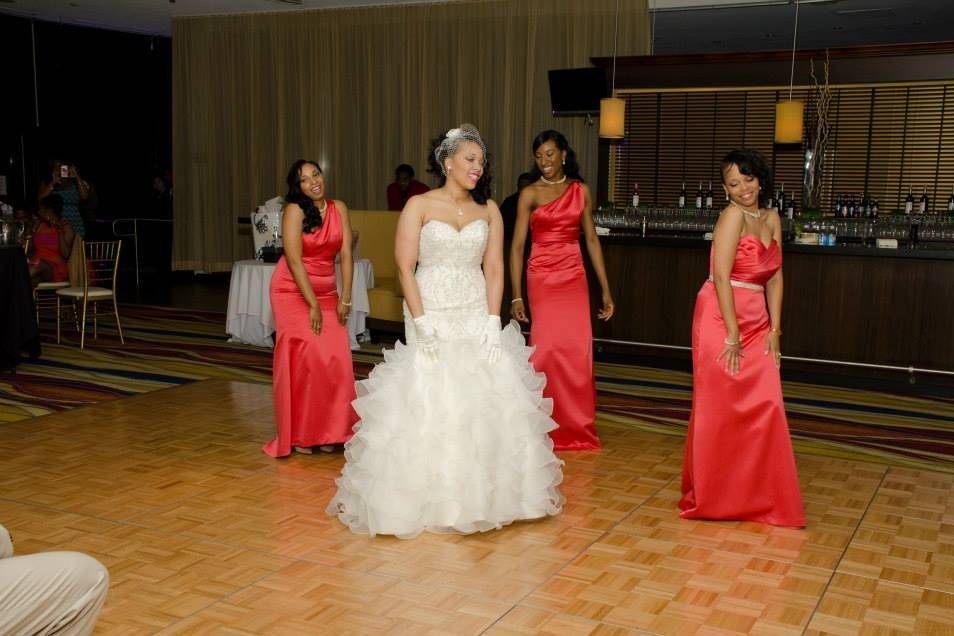 Bride with her bridesmaid