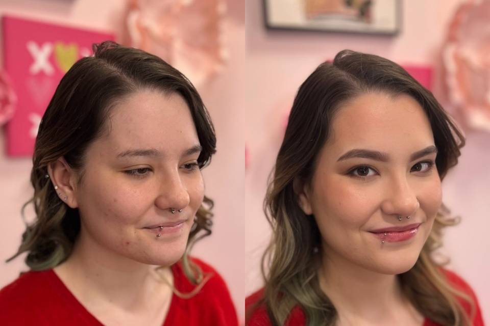 Before / after makeup + hair