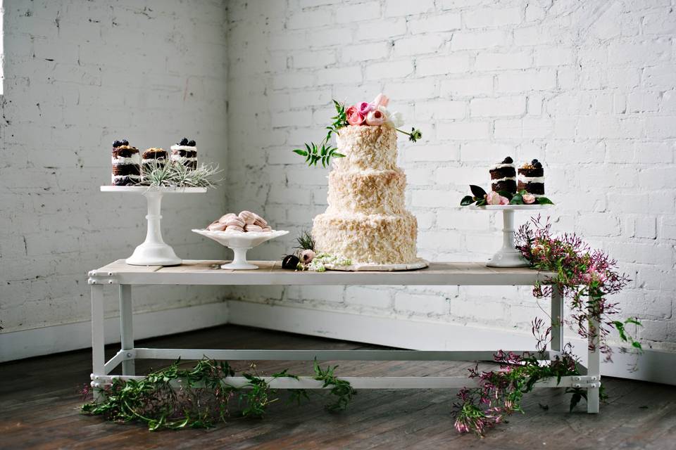 Wedding cake and treats