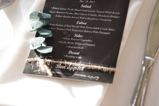 Menu card