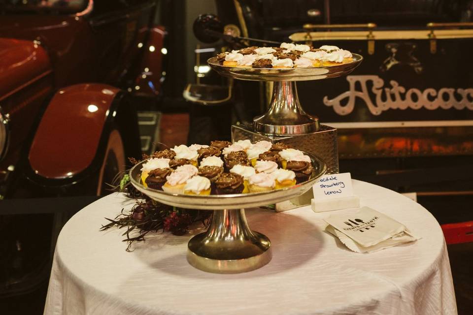 Wedding catering by vintage cars