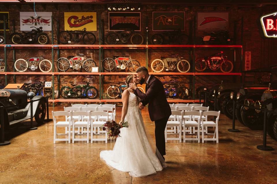 Bride & groom motorcycles