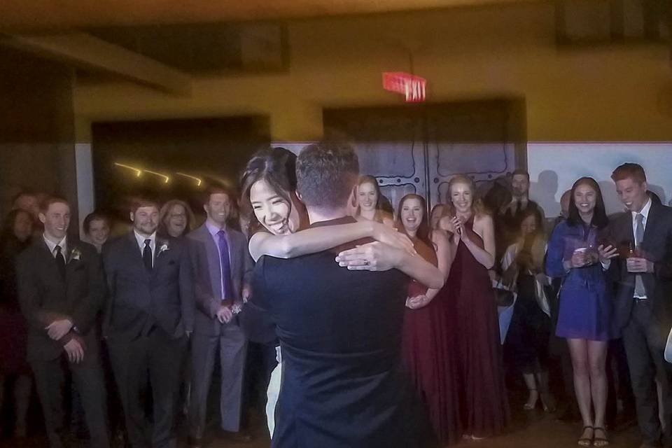 Happy couple dancing