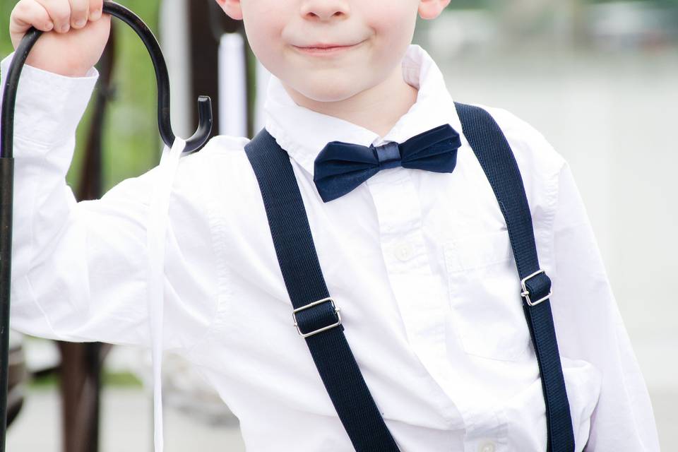 The ring bearer up close