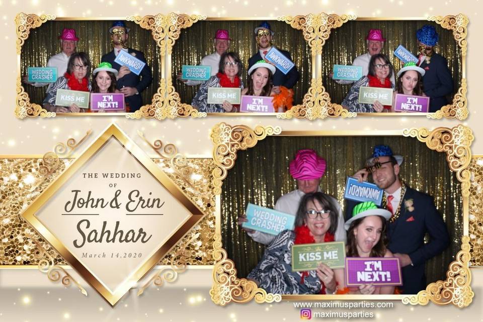 Shimmering Celebration 3 Photos  6×4 inch Wedding, Anniversary, & Special  Event Photo Booth Template Layout - ProStarra Photo Booth Designs