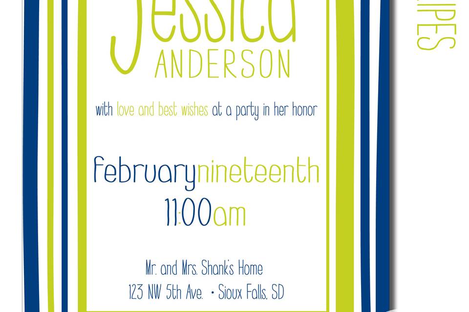 Bring together family and friends for a bridal shower! We'll customize this invitation to fit the bride's wedding colors.