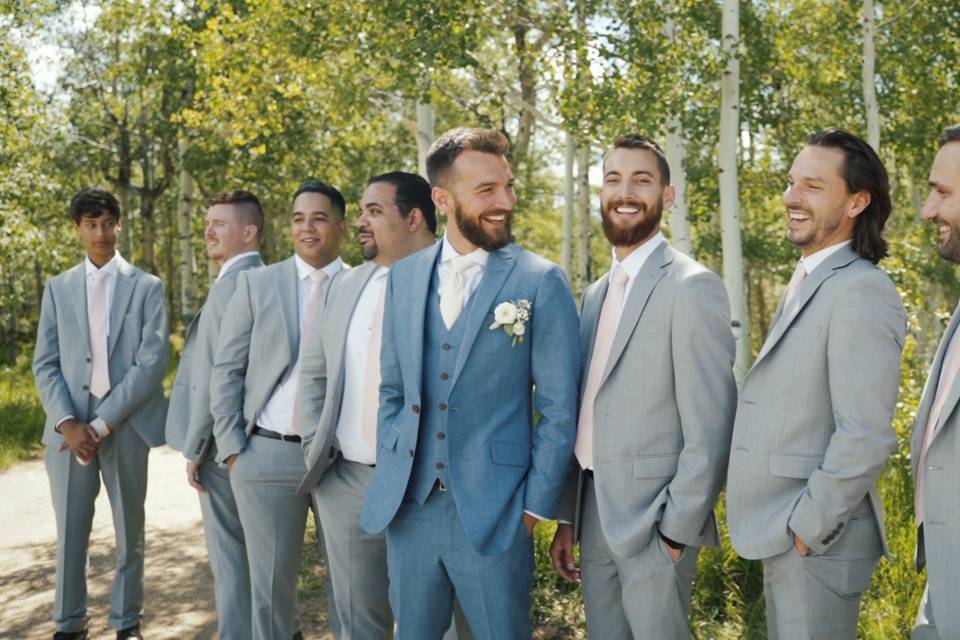 Handsome groomsmen