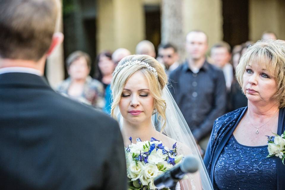 Bride outdoors